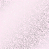 лист односторонней бумаги с фольгированием, дизайн golden poinsettia light pink, 30,5см х 30,5 см