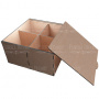 Коробка-пенал для подарочных наборов, сладостей, елочных украшений, 4 отделения, Набор DIY #285