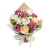 bouquet of 8 roses and 3 chrysanthemums “champagne splash”