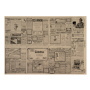 Zestaw jednostronnego kraftowego papieru do scrapbookingu Newspaper advertisement 42x29,7 cm, 10 arkuszy 