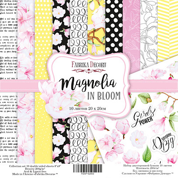 Zestaw papieru do scrapbookingu "Magnolia w rozkwicie" 20cm x 20cm 