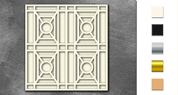 3D-Spanplatte Doppeltür mit geometrischem Muster FDCH-576