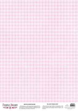 Arkusz kalki z nadrukiem, Deco Vellum, format A3 (11,7" х 16,5"), "Gingham Pink"