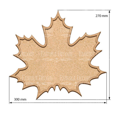 art-board-maple-leaf-30-27-cm - 2
