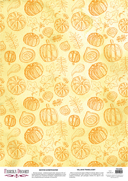 Deco vellum colored sheet Pumpkins, A3 (11,7" х 16,5")