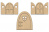 set of mdf ornaments for decoration #221