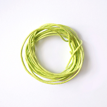 Round wax cord, color Light green, 2mm