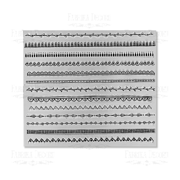 Набор силиконовых штампов №83 &quot;Фигурные строчки&quot;, 13шт