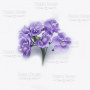 Set of small peach flowers lilac, 6 pcs