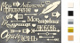 Chipboard embellishments set, "Phrases, arrows" #041