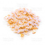 Пайетки Розетки, персиковые с радужным перламутром, #220