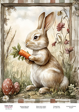 Decoupage card «Easter Bunny-02» #000904, 21cm x 29,7cm