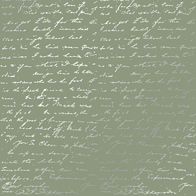 лист односторонней бумаги с серебряным тиснением, дизайн silver text olive, 30,5см х 30,5см