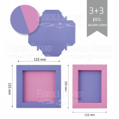 Набор картонных заготовок #008 color_Purple-pink Набор картонных заготовок #008 color_Purple-pink