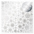 лист кальки (веллум) с серебряным узором silver snowflakes, 29.7cm x 30.5cm