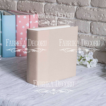 Blank album with a soft fabric cover Ivory 20cm х 20cm