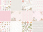 Double-sided scrapbooking paper set Boho baby girl 8"x8", 10 sheets - 0