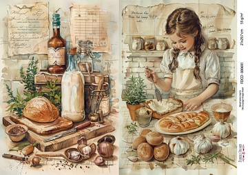 Decoupage card #0691, 21x29,7 cm