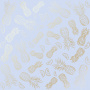 лист односторонней бумаги с фольгированием, дизайн golden pineapple purple, 30,5см х 30,5 см