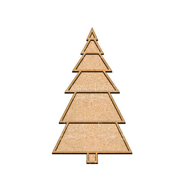  Art board Pine tree 1 15х25 cm