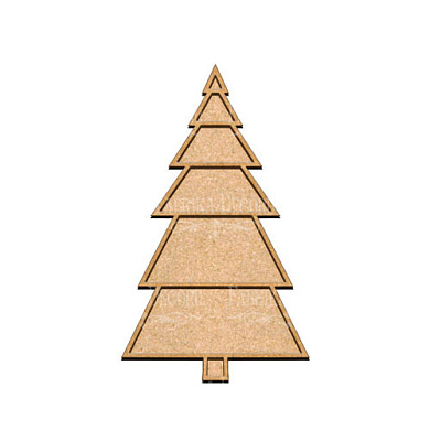  Art board Pine tree 1 15х25 cm