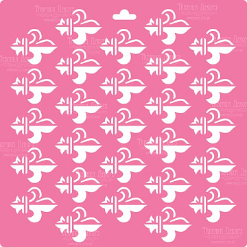 Stencil for decoration XL size (30*30cm), Heraldic lily #097