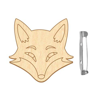 brooch blank for coloring #095 “fox”