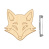 brooch blank for coloring #095 “fox”