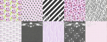 Double-sided scrapbooking paper set Especially for her 12"x12", 10 sheets - 2