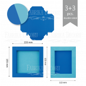 Набор картонных заготовок #008 color_Blue-light blue Набор картонных заготовок #008 color_Blue-light blue