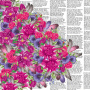 Blatt doppelseitiges Papier für Scrapbooking Mind Flowers #37-01 12"x12"