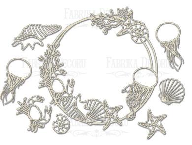 мегачипборд рамка с медузой 30x30 см #041  - 2 мегачипборд рамка с медузой 30x30 см #041  - 2