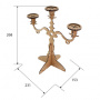 Blank for decoration Candlestick candelabrum for 3 candles #333 - 0