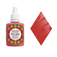 непрозрачная краска деко гласс, цвет красный мак, 30мл