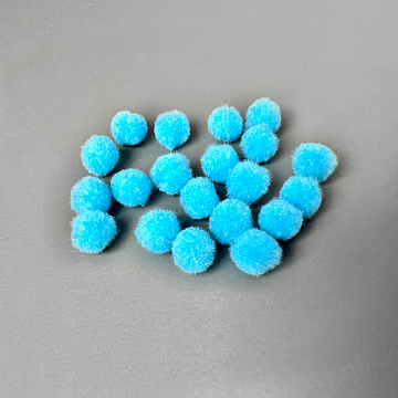 Pompons für Kreativität, Blau, 20 Stk, Durchmesser 10mm