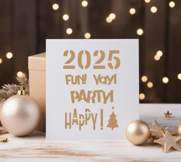 Stencil for crafts 10x15cm "New Year 1" #068 - 2 Stencil for crafts 10x15cm "New Year 1" #068 - 2