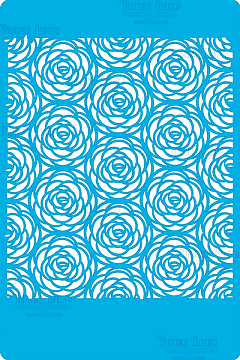 Stencil for crafts 15x20cm "Abstraction roses" #215