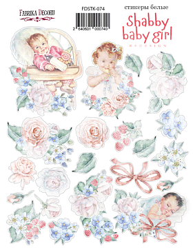 Aufkleberset #074, "Shabby Baby Girl Redesign"