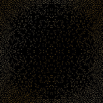 Sheet of single-sided paper with gold foil embossing, pattern Golden Mini Drops Black, 12"x12"