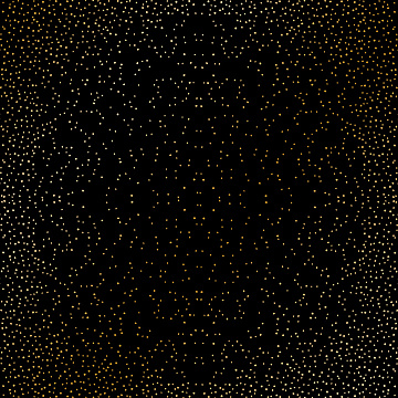 Sheet of single-sided paper with gold foil embossing, pattern Golden Mini Drops Black, 12"x12"