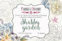 Zestaw pocztówek "Shabby garden" do kolorowania atramentem akwarelowym EN