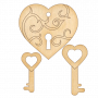 Фигурка для раскрашивания и декорирования, #116 "Ключи от сердца"
