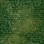 Sheet of single-sided paper with gold foil embossing, pattern "Golden Text Green aquarelle"