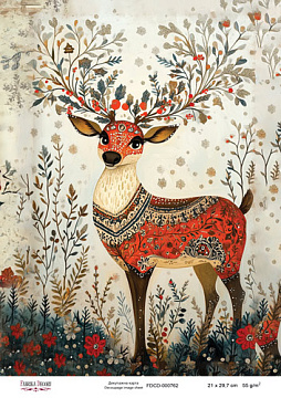 Decoupage card «Christmas Tale» #000762, 21cm x 29,7cm