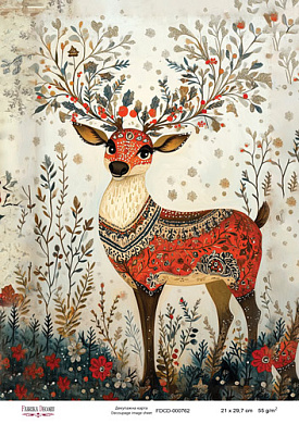 декупажная карта «рождественская сказка» #000762, 21см x 29,7см фабрика декору