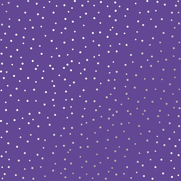 Sheet of single-sided paper embossed with silver foil, pattern Silver Drops, color Lavender 12"x12" 