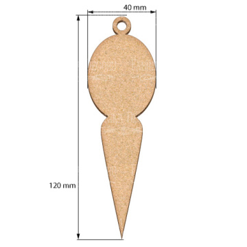 Blank for decoration New year tree toy 17, #448 - 2