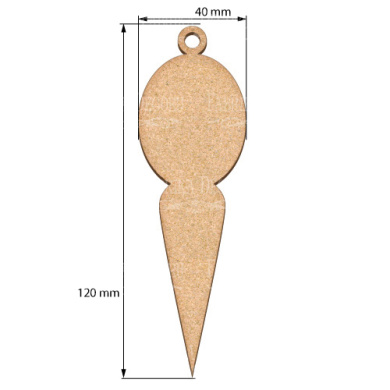 Blank for decoration New year tree toy 17, #448 - 2