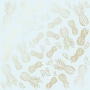 Blatt aus einseitigem Papier mit Goldfolienprägung, Muster Golden Ananas Blue, 12"x12"