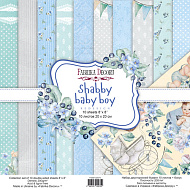 набор скрапбумаги "shabby baby boy redesign" 20x20 см, 10 листов